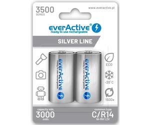 2 x Everactive Silver Line 3500 mAh C (R14) Batterie NiMH