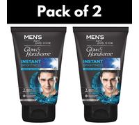 2 x Fair & Lovely Glow & Handsome Instant Brightness lavaggio viso ad azione ...