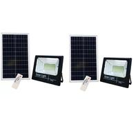 2 X Fari A Led Da 400W SMD Luce Bianca Con Pannello Solare E Sensore