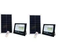 2 X Fari A Led Da 400W SMD Luce Bianca Con Pannello Solare E Sensore