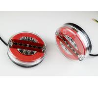 2 X Fari Posteriori A LED Hamburger Per Camion Rimorchio Iveco Ford Renault