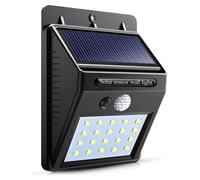 2 X FARO SOLARE DA ESTERNO FARETTO FOTOVOLTAICO + SENSORE LAMPADA LED