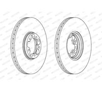 2 x FERODO DDF1112C Disco freno per FORD