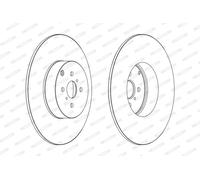 2 x FERODO DDF1410C Disco freno per CHRYSLER,MITSUBISHI