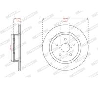 2 x FERODO DDF2638C Disco freno per SUBARU