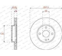 2 x FERODO DDF2861C Disco freno per MAZDA