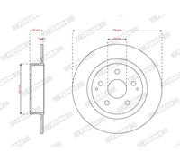 2 x FERODO DDF3177C Disco freno per TOYOTA