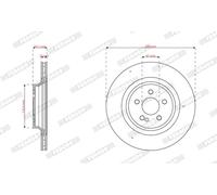 2 x FERODO DDF3204C Disco freno per MERCEDES-BENZ