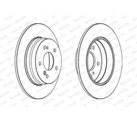 2 x FERODO DDF819C Disco freno per CHRYSLER,MERCEDES-BENZ