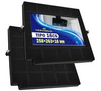 2 x Filtro Cappa Cucina Carboni Attivi Tipo 16CS 258x263x16 mm AFFCAF16CS