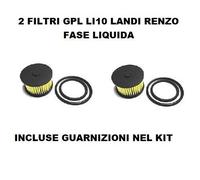 2 X FILTRO GPL LI10 LANDI RENZO RIDUTTORE FASE LIQUIDA ELETTROVALVOLA GPL