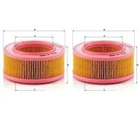 2 x Filtroo aria MANN-FILTER per LAND ROVER, MORGAN, ROVER, TALBOT