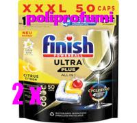 2 x Finish Powerball Ultra All in 1 Agrumi 50 pezzi 610 g