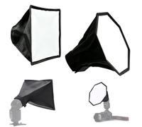 2 x Flash Bounce Diffusore,Flash Diffuser Light Softbox,2 in 1 Diffusore di Flash,Pieghevole diffusione di tessuto dispositivo riflettore,Riflessione a copertina morbida Snot Baffle Tessuto per