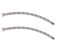 2 X Flessibile Rubinetto Code 3/8” M10 Miscelatore Tubo Connettore Monoblocco