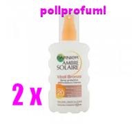 2 x Garnier ambre solaire ideal bronze latte spray protettivo ip20 ml 200