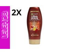 2 x Garnier Ultra Doux balsamo rinforzante oli di ricino e mandorle 400 ml