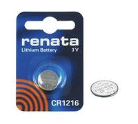 2 x Genuine Renata CR1216 Lithium 30mAh 3V Battery Cell Coin Button Watch Batteries by Renata
