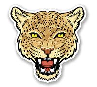 2 x Gépard # 4793 - Adesivo in vinile per iPad, computer portatile, casco da bicicletta, tigre di leone, per gatto