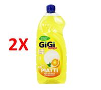 2 X Gigi Lampo Detersivo Piatti Arancio E Bergamotto 1 Lt.