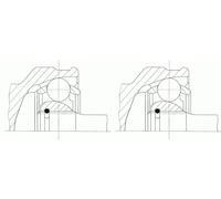 2 x Giunto semiasse LÖBRO per AUDI, PORSCHE, VW CAYENNE I, Q7, Q7 I, TOUAREG