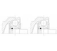 2 x Giunto semiasse LÖBRO per AUDI, SEAT A4 B6, A4 B7, A6 C5, EXEO, EXEO IV