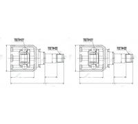 2 x Giunto semiasse NTY per MERCEDES-BENZ B W245, KLASA A (W169)
