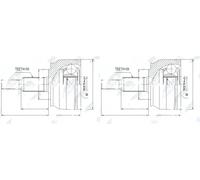 2 x Giunto semiasse NTY per VW MULTIVAN T5 (7HM, 7HN, 7HF, 7EF, 7EM, 7EN)