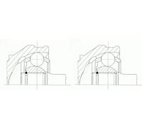 2 x Giunto semiasse SPIDAN per MERCEDES-BENZ B W245, KLASA A (W169)