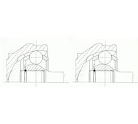 2 x Giunto semiasse SPIDAN per MERCEDES-BENZ B W245, KLASA A (W169)