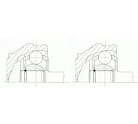 2 x Giunto semiasse SPIDAN per VW TRANSPORTER T4 Autobus (70B, 70C, 7DB