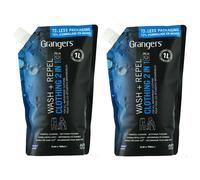 2 X Grangers Lavare & Repel 2 IN 1 Detergente Vestiti Acqua Proofer Gore-Tex 1L