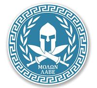 2 x Grec Spartan Shield Adesivo in vinile per computer portatile iPad auto bicicletta Guerriero Greco # 5029