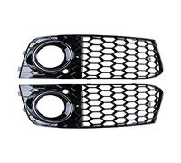 2 x griglia di copertura per fendinebbia inferiore nera lucida compatibile con Audi A4 B8 pre-LCI