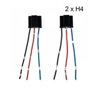 2 X H4 3 Perno Faro Ricambio Riparazione Portalampada Connettore Wire-Socket