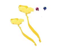 2 X Harness Leash with Adjustable Angle Wing for Safe Bell for Small Size Ferret Rabbits (s: Chest: 20-30cm / 7.87-11.81", Yellow)