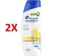 2 X Head & Shoulders Shampoo Antiforfora Citrus Fresh Capelli Grassi 250 Ml Lim
