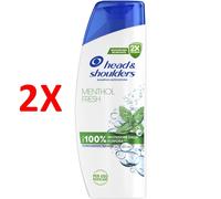 2 X Head & Shoulders Shampoo Antiforfora Menthol Fresh 250 Ml