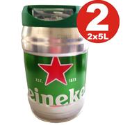 2 X HEINEKEN Party Keg 5L Fusto 5%Vol.