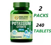 2 X Himalayan Organics Citrato di Potassio 800mg (120 Veg Tabs) MIGLIOR PREZZO