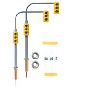 2 x HO OO Scala Modellino Ferroviario Semaforo LED Segnali di Incrocio Rosso Giallo Verde 3V DC per layout Treno Incluse Resistenze