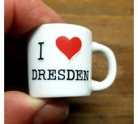 2 X I LOVE DRESDA - Mini Tazza Con Magnete - Tazza DRESDA - Magnete - SOUVENIR