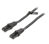 2 x IBABE Patch cord connettore RJ45, su entrambi i lati U/UTP 6 Cu PVC nero ...