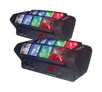 2 x Ibiza LED Mini Spider Effect 8 x 3W RGBW Discoteca DJ Effect Light MicroGlide