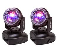 2 x Ibiza Light LMH Astro Moving Head Light RGB Discoteca DJ Party con telecomando (coppia)