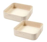 2 X IN Legno Paulownia Vassoio 25cm Quadrato Accessori per la Tavola Servire
