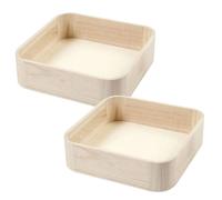 Vassoio, dimensioni 25x25 cm, H: 7 cm, pino, legno imperatrice, 1pc