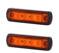 2 x Incasso 12V 24V E9 Per LED Arancione Trasparente Indicatore Laterale Lampade