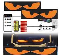 2 x Insegna Devil's Eye per Camion, Animazione a Scorrimento Con Telecomando Intelligente, Pannello Pixel a Matrice LED, Schermo Flessibile Display per Parabrezza di Auto
