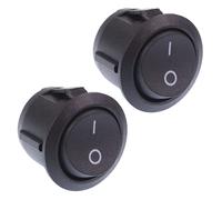 2 x Interruttore Rocker Circolare Rotondo On/Off Per Cruscotto Auto Barca 12V